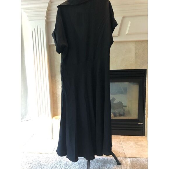 Lauren Ralph Lauren Women’s Black Collared Short Sleeve Elegant Dress Size 12 NW - Picture 2 of 8